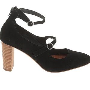 Lucky Brand Black Leather Strappy Heals Size 10